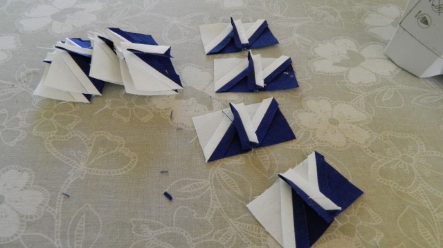 stitched togethe in pairs